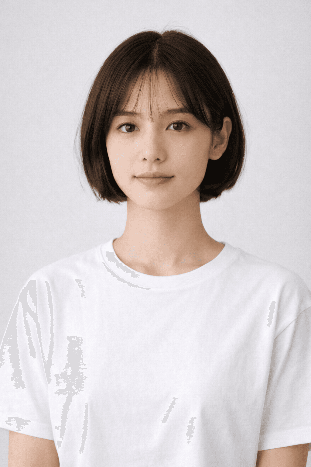 Modern female photoreal headshot sample